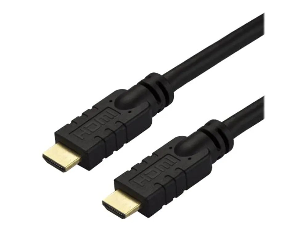 StarTech.com 15m(50ft) HDMI 2.0 Cable, 4K 60Hz Active HDMI Cable, CL2 Rated for In Wall Installation, Long Durable High Speed Ultra-HD HDMI Cable, HDR 10, 18Gbps, Male to Male Cord, Black - Al-Mylar EMI Shielding (HD2MM15MA)