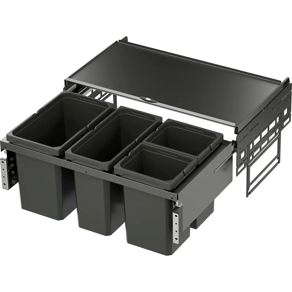 Vauth-Sagel VS ENVI Space Abfalltrennsystem KB 800 mm 1 x 22/1 x 16/2 x 10 Liter Lava
