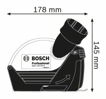 Bosch Professional GDE 125 EA-S Absaughaube Karton
