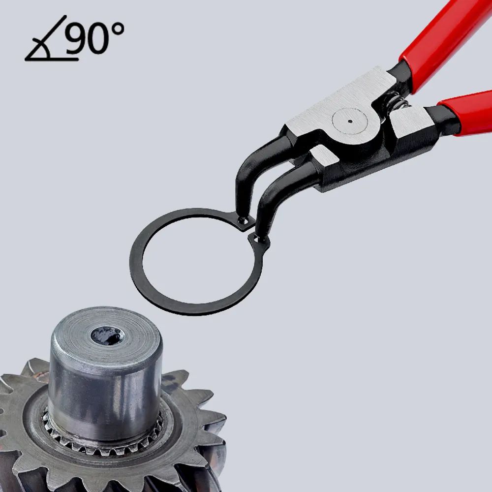 KNIPEX Sicherungsringzange für Außenringe auf Wellen mit Kunststoff überzogen schwarz atramentiert 170 mm