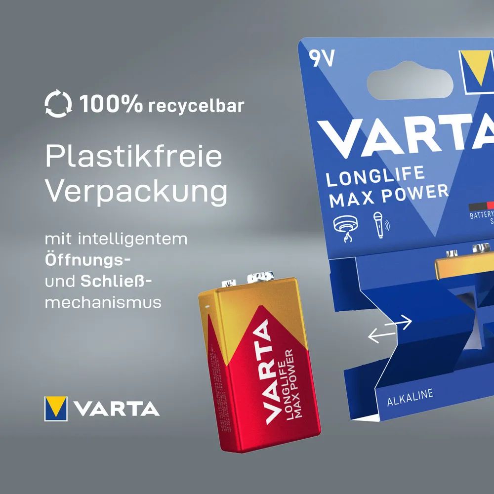 VARTA LONGLIFE Max Power 9V Blister 1