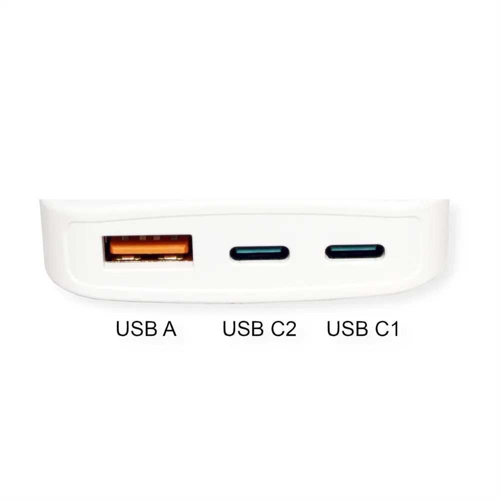 ROLINE USB Charger, schlank, mit klappbarem Euro-Stecker, 65W