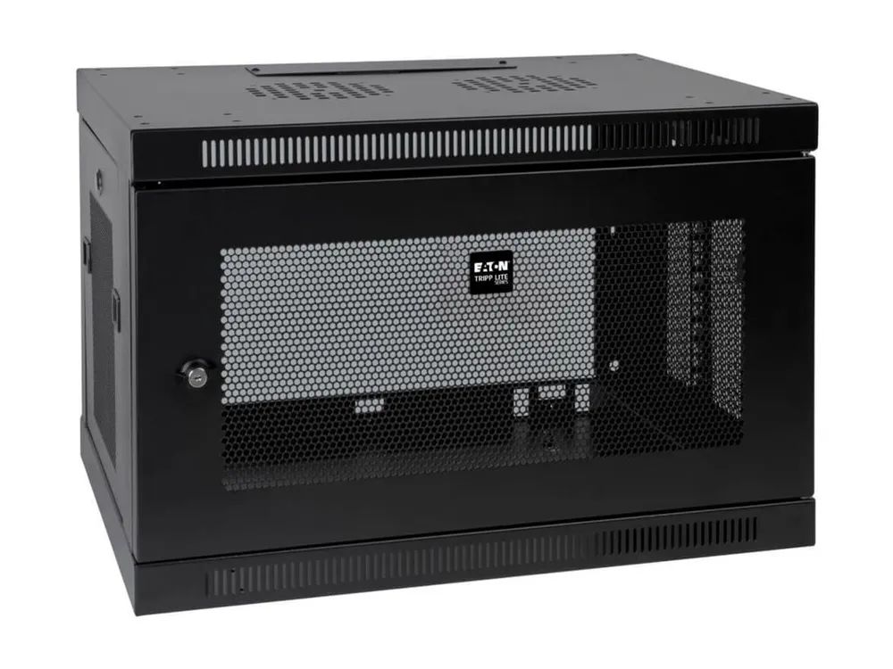 Tripp Eaton Tripp Lite Series 9U Wall Mount Rack Enclosure Server Cabinet w/ Door & Side Panels - Schrank Netzwerkschrank - geeignet für Wandmontage - Schwarz - 9U - 48.3 cm (19")