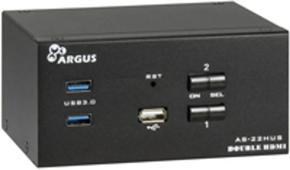 Inter-Tech IPC KVM Switch AS-22HUS HDMI 4Ka60Hz - KVM-Umschalter - 2-Port