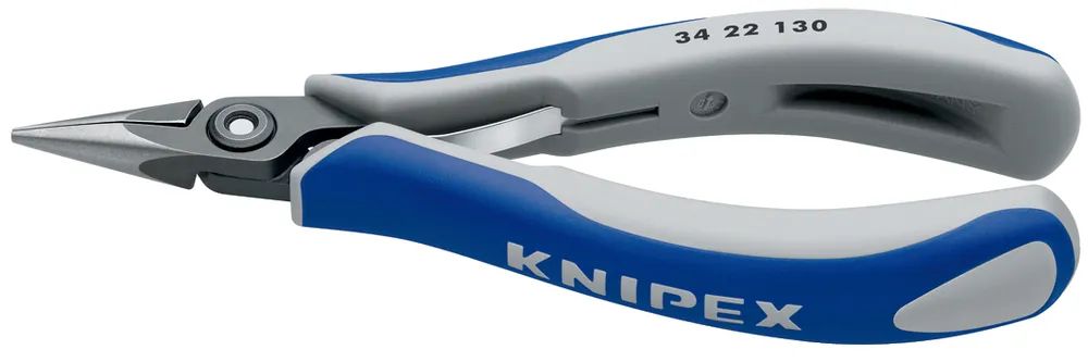 KNIPEX Präzisions-Elektronik-Greifzange mit Mehrkomponenten-Hüllen brüniert 130 mm