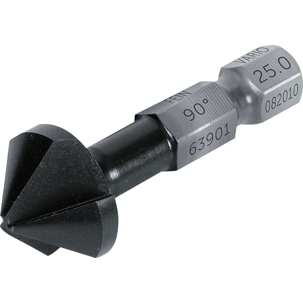FEIN Kegelsenker Vario Z=3 90 Grad HSS 64 HRC TiAlN 6-kant Schaft M12 ø 25 mm
