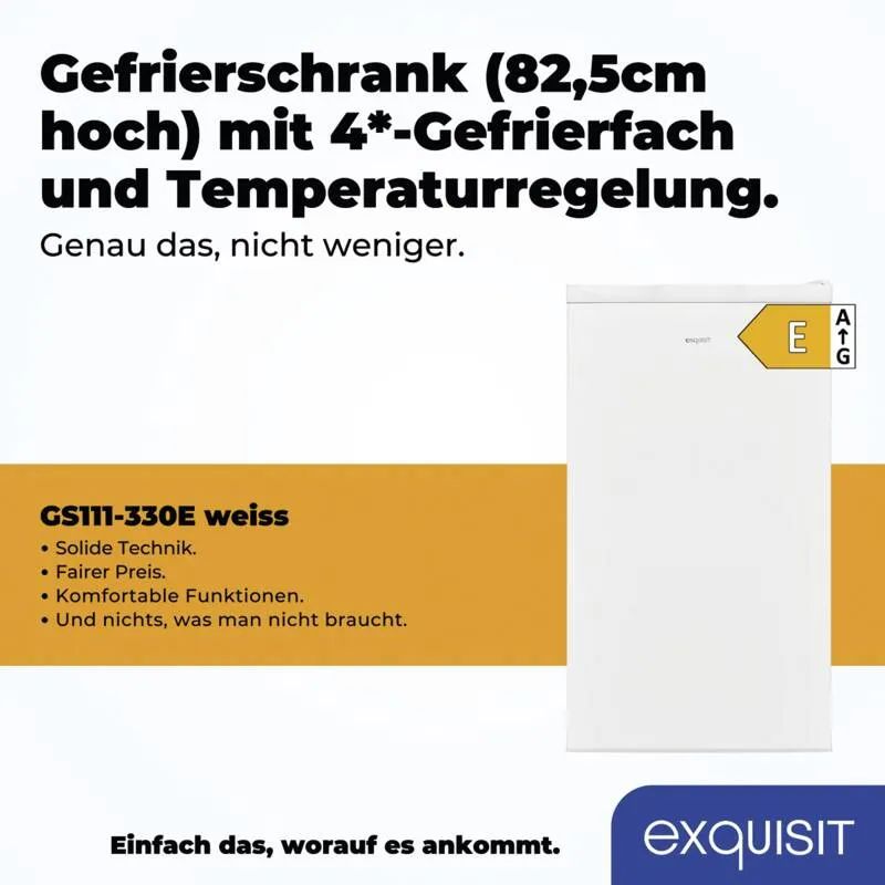 Exquisit GEFRIERSCHRANK 168L 144X55CM / EXQUIS GS230-H-040E WS 811200312