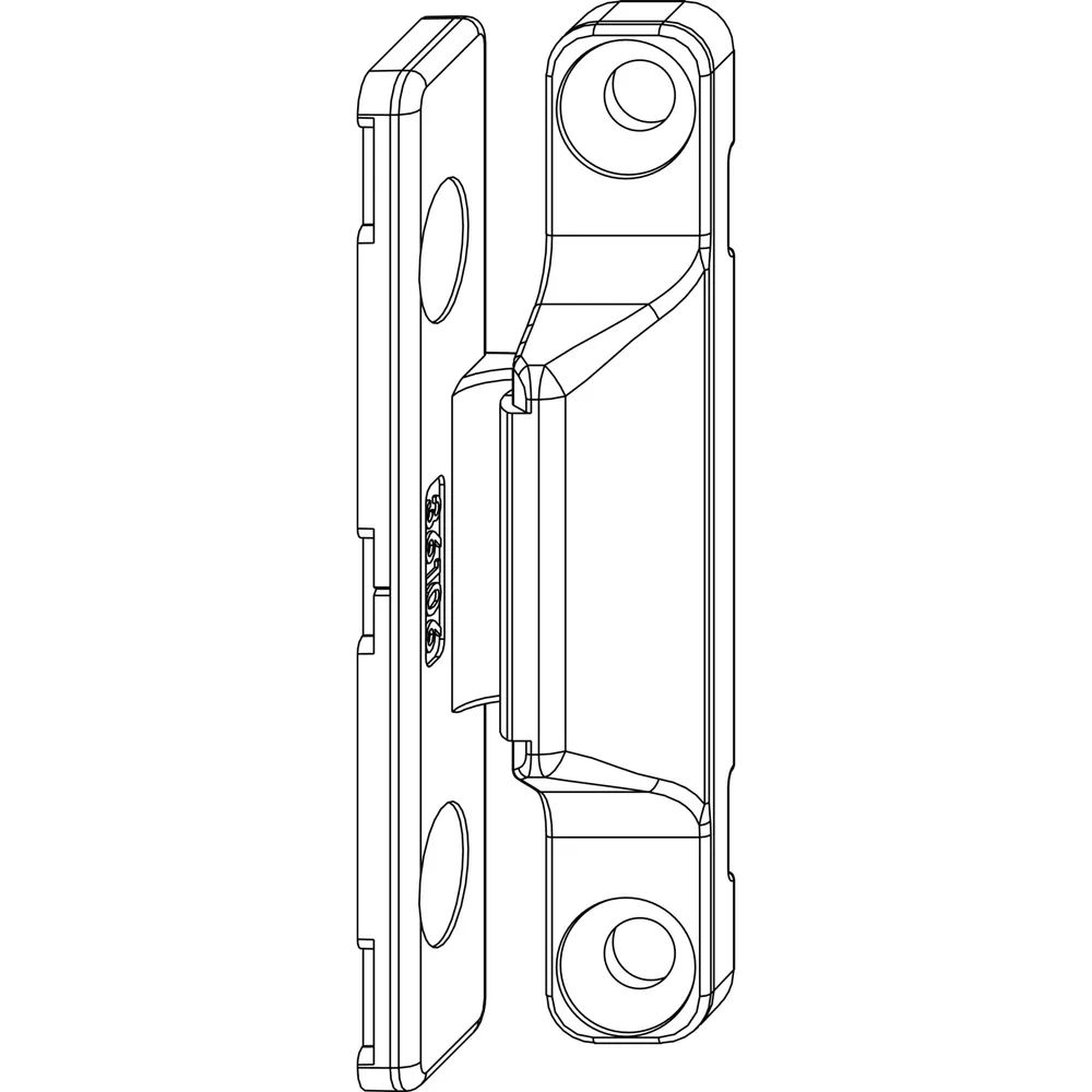 MACO Anpressverschluss, Flügel- und Rahmenteil PVC, silber (54783)