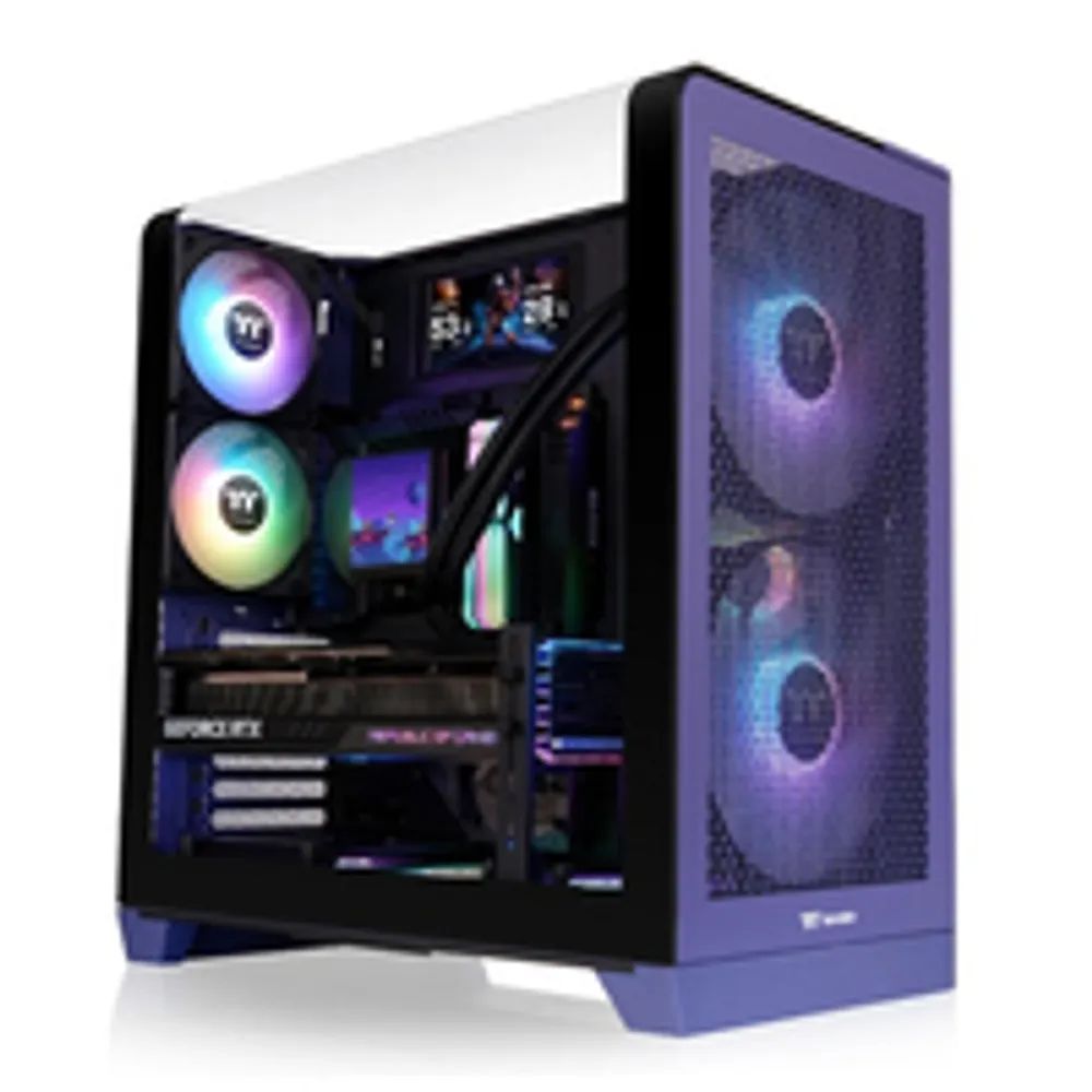 Thermaltake View 390 Air Future Dusk PC-Gehäuse Dunkelblau Staubfilter Integrierte Beleuchtung