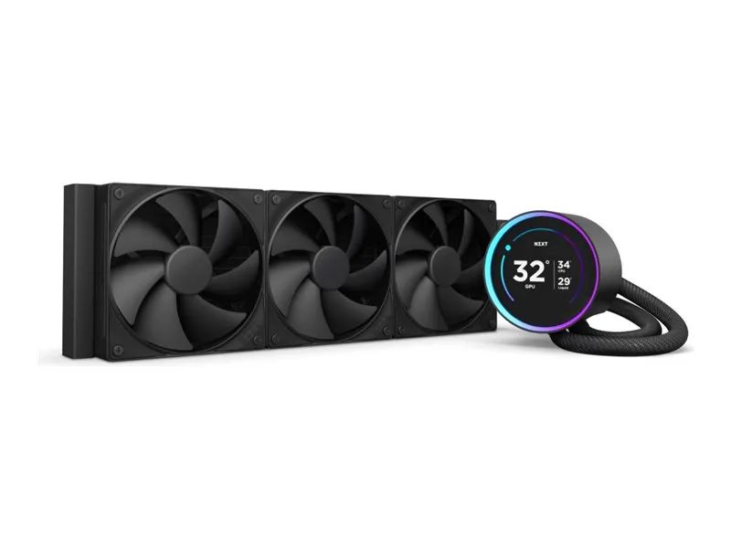 NZXT Kraken Elite 360 - Prozessor-Flüssigkeitskühlsystem - mit LCD-Display - Kühlergröße: 360 mm - (für: LGA1851, LGA1700, LGA1200, LGA115x Socket, AM4, AM5)