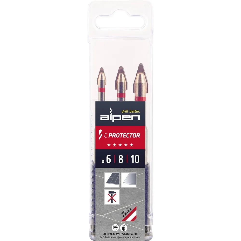 ALPEN Bohrer-Set C Protector 3-teilig
