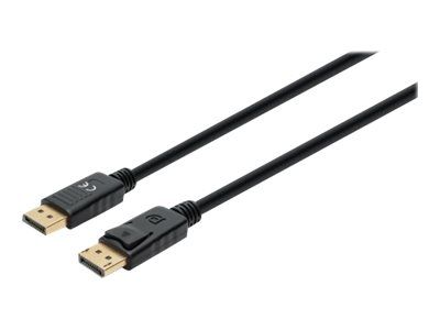 Manhattan DisplayPort 1.4 Cable, 8K@60hz, 2m, PVC Cable, Male to Male, With Latches, Fully Shielded, Black, Lifetime Warranty, Polybag - DisplayPort-Kabel - DisplayPort (M)