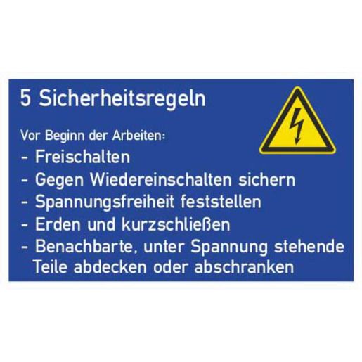 Cimco SICHERHEITSREGELN / CIMCO GEBOTSSCHILD 5 182746