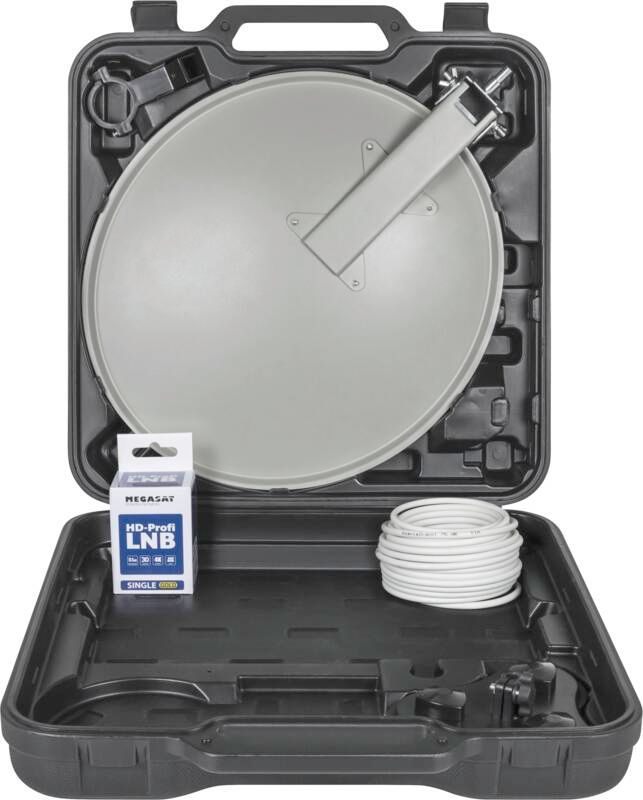 Megasat Campingkoffer mit LNB und Kabel
