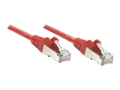 Intellinet Network Patch Cable, Cat5e, 7.5m, Red, CCA, SF/UTP, PVC, RJ45, Gold Plated Contacts, Snagless, Booted, Lifetime Warranty, Polybag - Patch-Kabel - RJ-45 (M)
