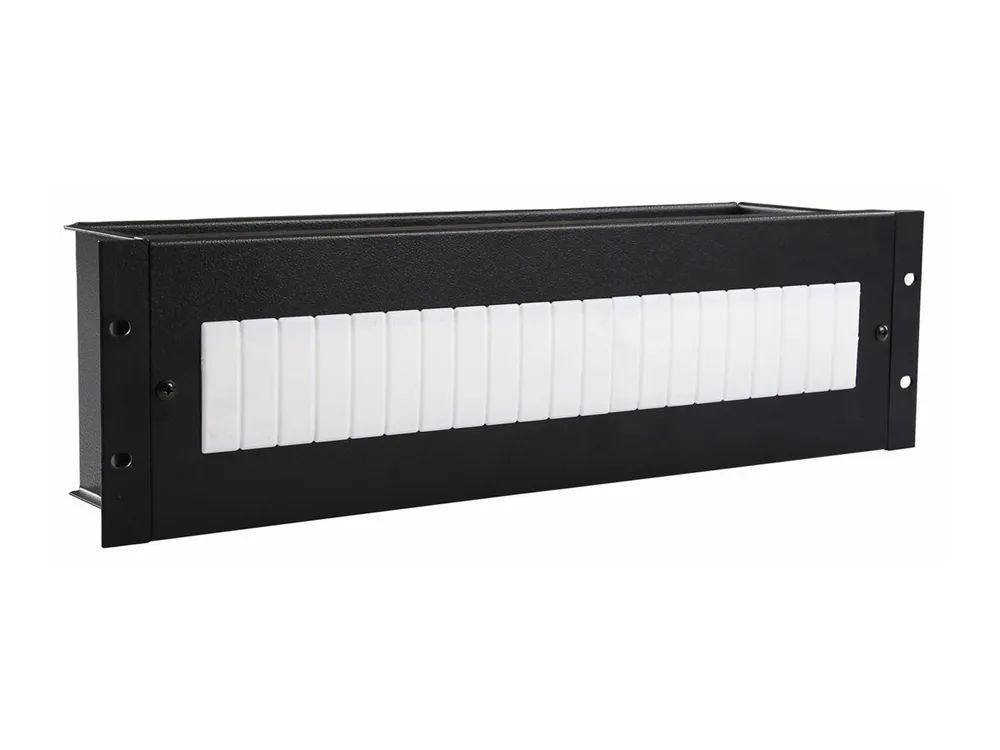 Lanview by Logon - Rack DIN rail panel - Schrankmontage - Schwarz, RAL 9005 - 3U - 48.3 cm (19")