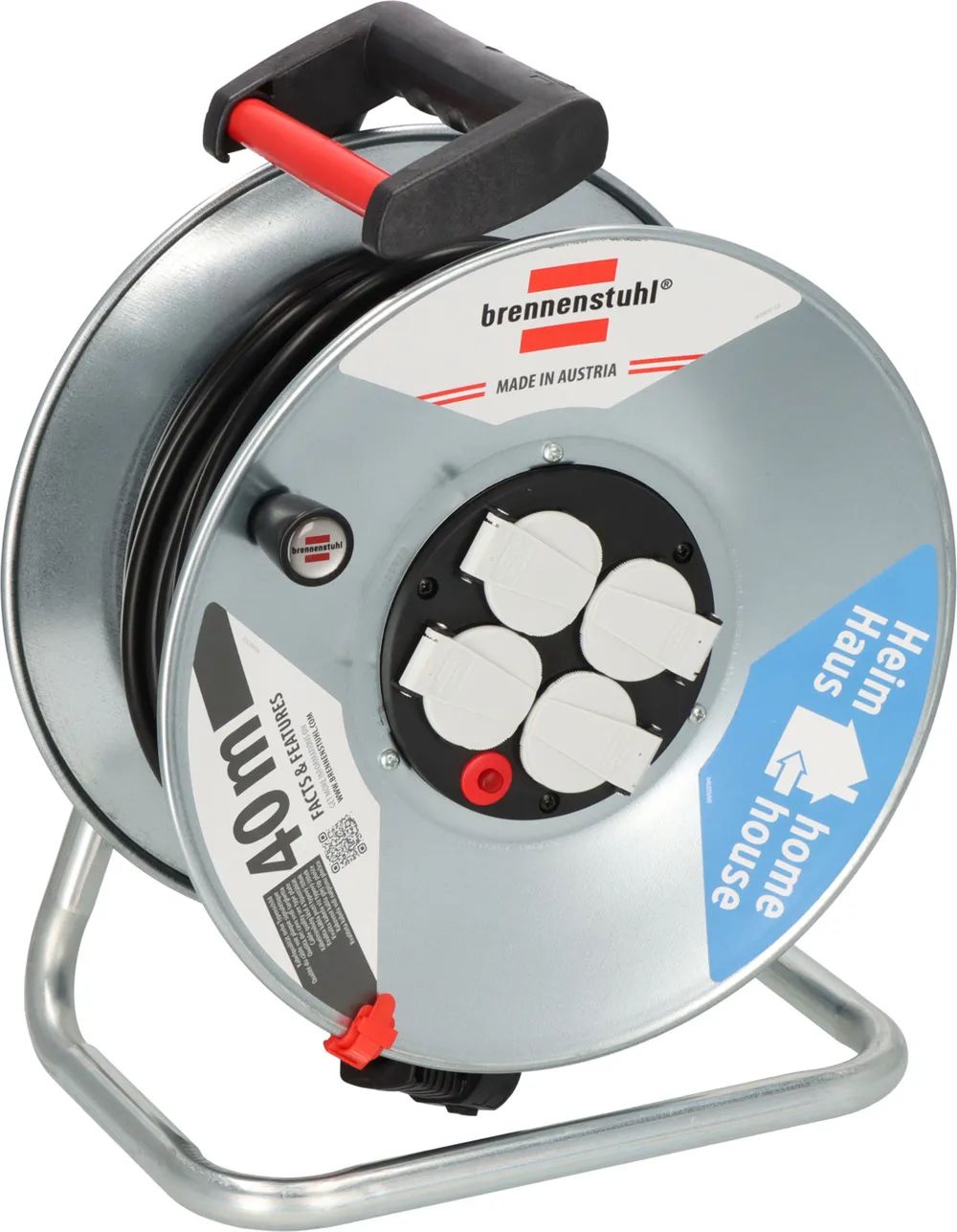 Hugo Brennenstuhl GmbH & Co. KG Garant® Kabeltrommel SK 290, 4x Typ F, 40m H05VV-F 3G1,5