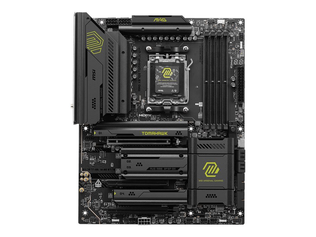 MSI MAG X870E TOMAHAWK WIFI - Motherboard - ATX - Socket AM5 - AMD X870E Chipsatz - USB-C 3.2 Gen 2x2, USB-C 3.2 Gen2, USB 3.2 Gen 2, USB 3.2 Gen 1, USB4 - 5 Gigabit Ethernet, Wi-Fi 7 - Onboard-Grafik (CPU erforderlich)