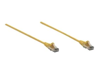 Intellinet Network Patch Cable, Cat6, 0.5m, Yellow, CCA, U/UTP, PVC, RJ45, Gold Plated Contacts, Snagless, Booted, Lifetime Warranty, Polybag - Patch-Kabel - RJ-45 (M)