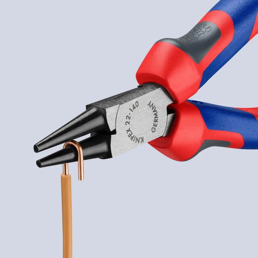 KNIPEX Rundzange mit Comfort-Griffen schwarz atramentiert 140 mm