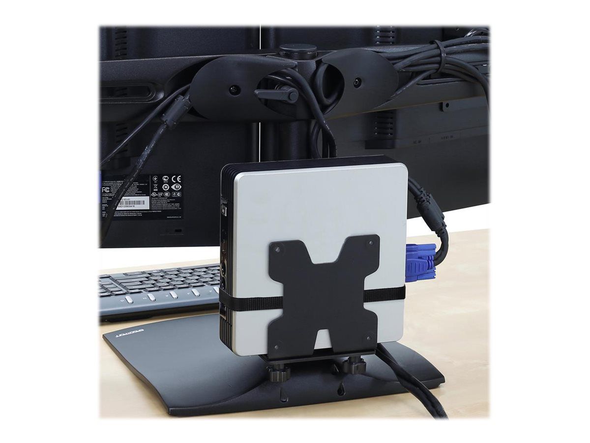 Ergotron DS100 Dual-Monitor Desk Stand, Horizontal - Aufstellung - für 2 LCD-Displays - Stahl, langlebiges Aluminium - Schwarz - Bildschirmgröße: bis zu 61 cm (bis zu 24 Zoll)