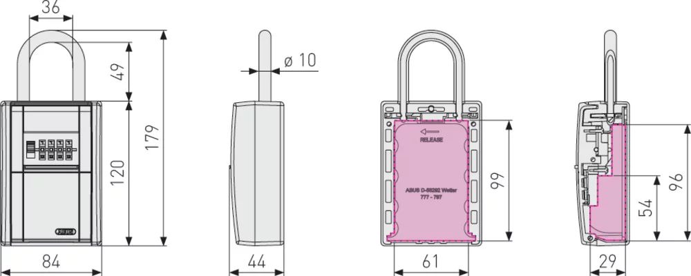 ABUS KeyGarage 797 LED Stahlbügel