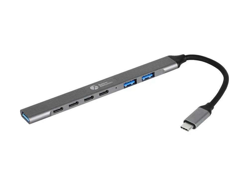 Bakker Elkhuizen - Hub - 7-in-1 - 4 x USB-C + 2 x USB-A 2.0 + 1 x USB-A 3.0