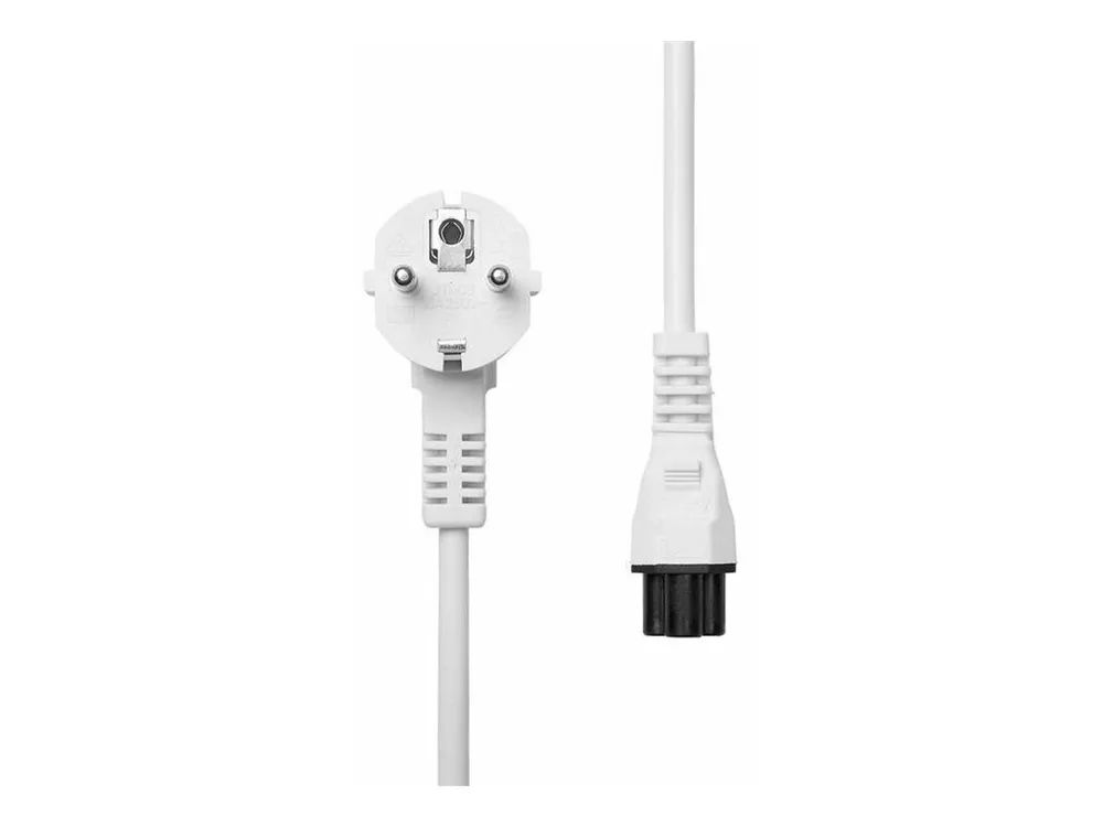 MicroConnect Power Cord CEE 7/7 - C5 White Angled Schuko White - Kabel - Strom/Netzteil