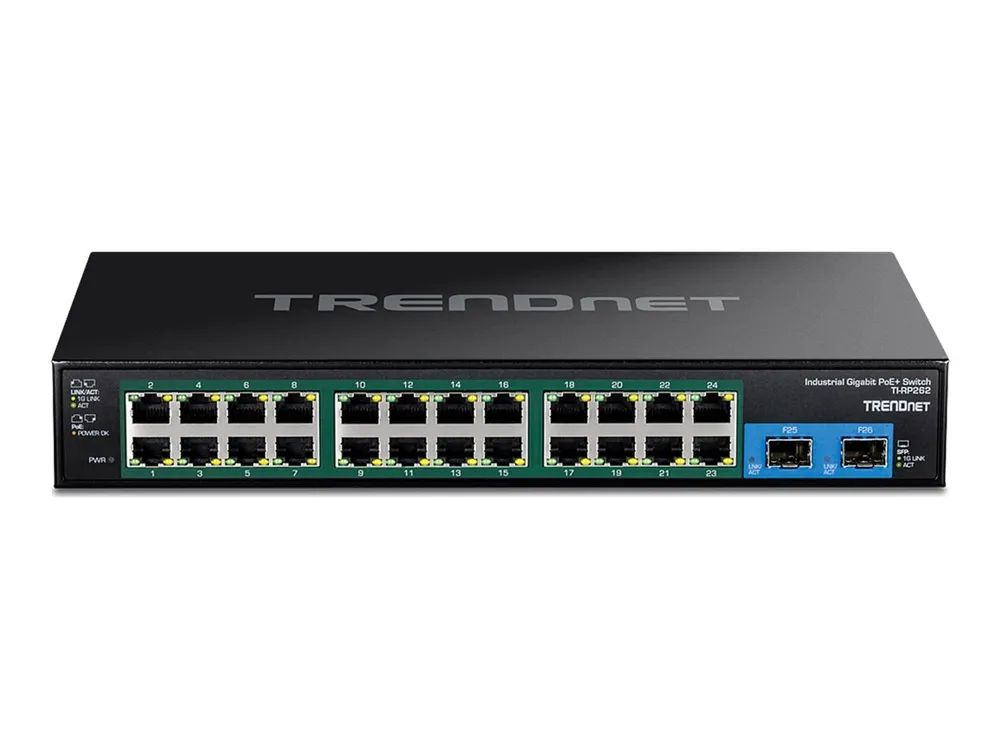 TRENDnet TI-RP262 - Version v1.0R - Switch - härtet, industriell - 24 x 10/100/1000 (PoE+)