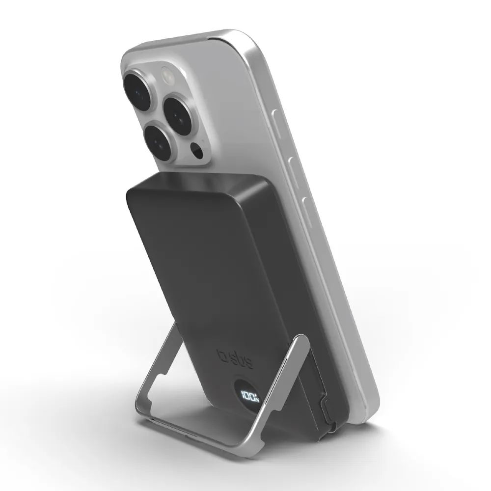 SBS Induktions Powerbank 20W PD, 10.000 mAh, MagSafe mit Standfunktion