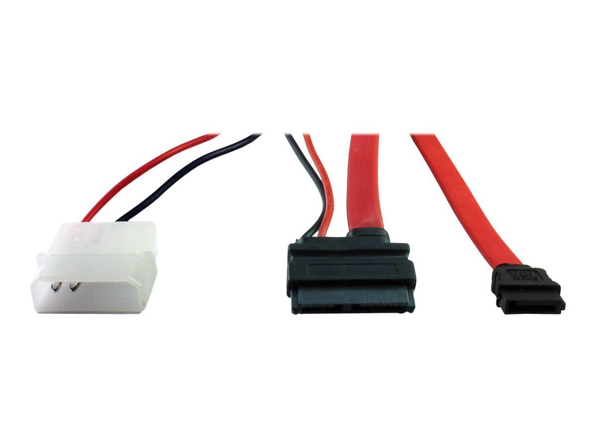 Inter-Tech SATA-Kabel - Slimline SATA zu SATA, interne Stromversorgung, 2-polig