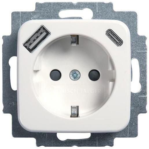Busch-Jaeger R SI SCHUKO/2XUSB-STD A+C A.WS / BUSCH 20 EUCB2USBAC-214 2CKA002011A6296