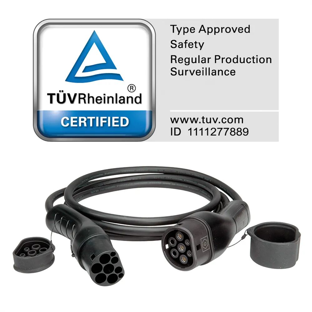 ROLINE E-Auto Ladekabel Typ2, 1-phasig, 250VAC (1P+N+E), 32 A, 7,4 kW, 3 m