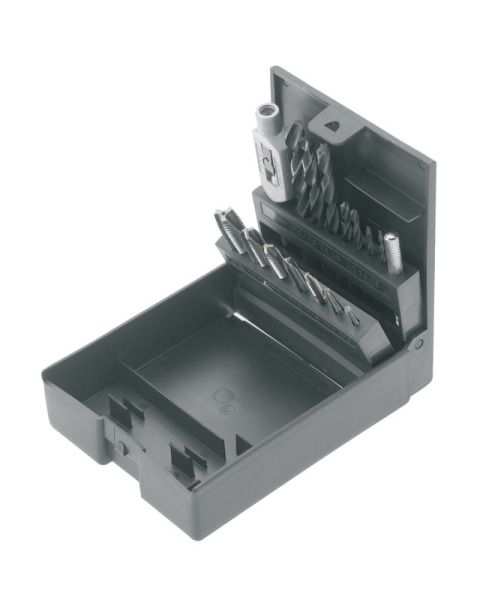 CIMCO HSS-Gewindebohrer DIREKTSCHNEIDER-Set M3-12, in Metallkassette