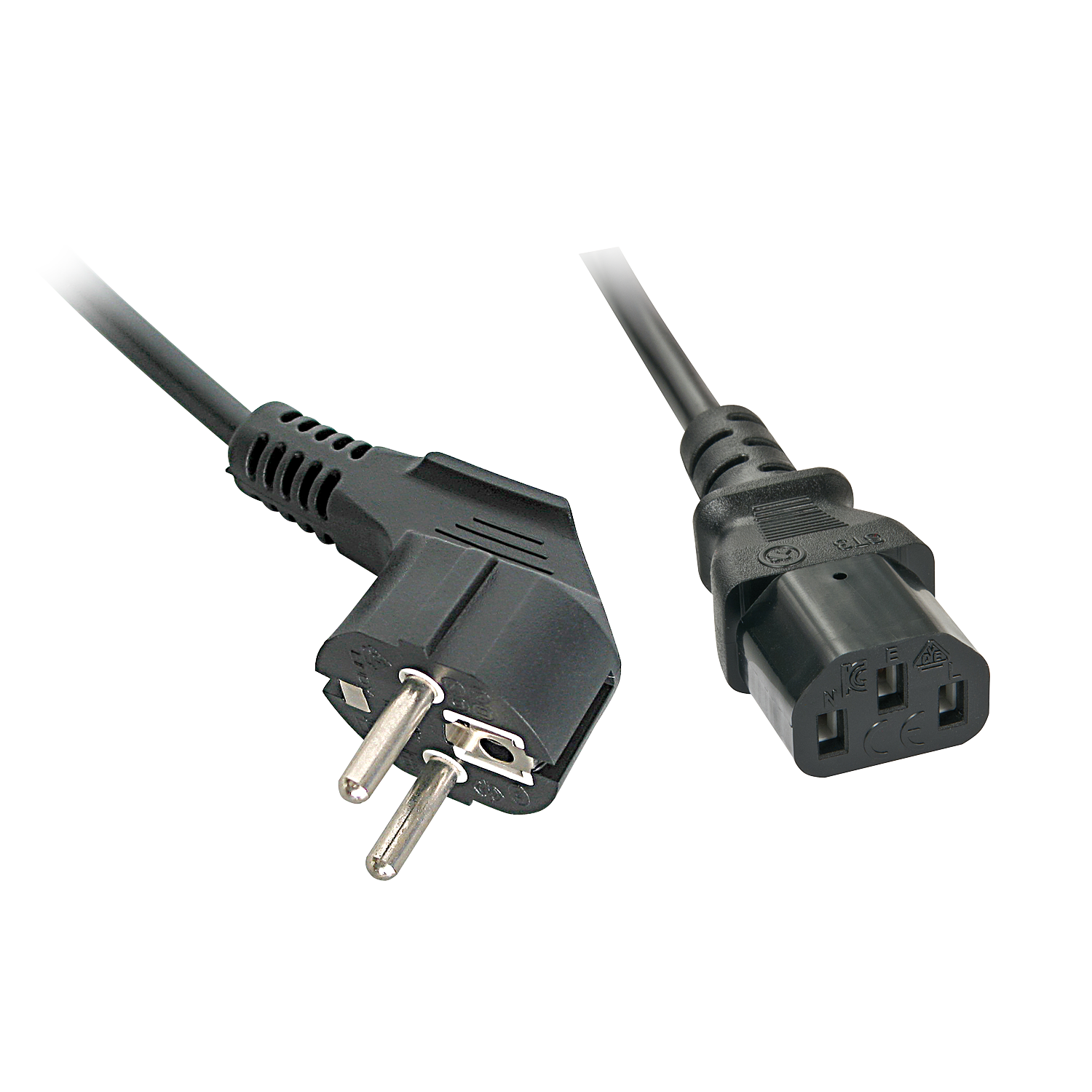 Lindy Stromkabel - power CEE 7/7 (M) gewinkelt zu power IEC 60320 C13