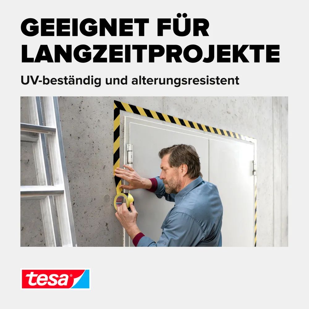 tesapack® PP Marking 66 m x 50 mm – gelb/blau – Markierungsband