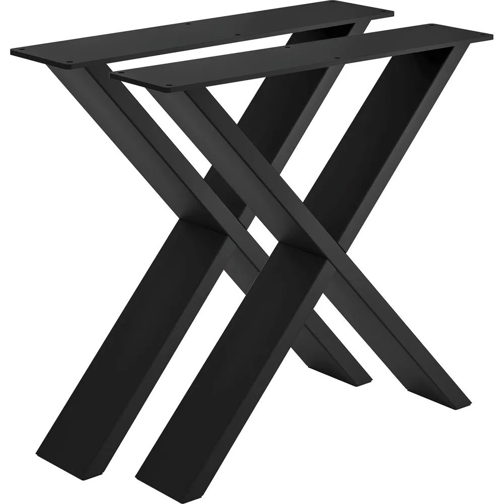 Edi Light GmbH  Bankkufe Etsi X-Form, Breite 450 mm, Stahl schwarz strukturiert