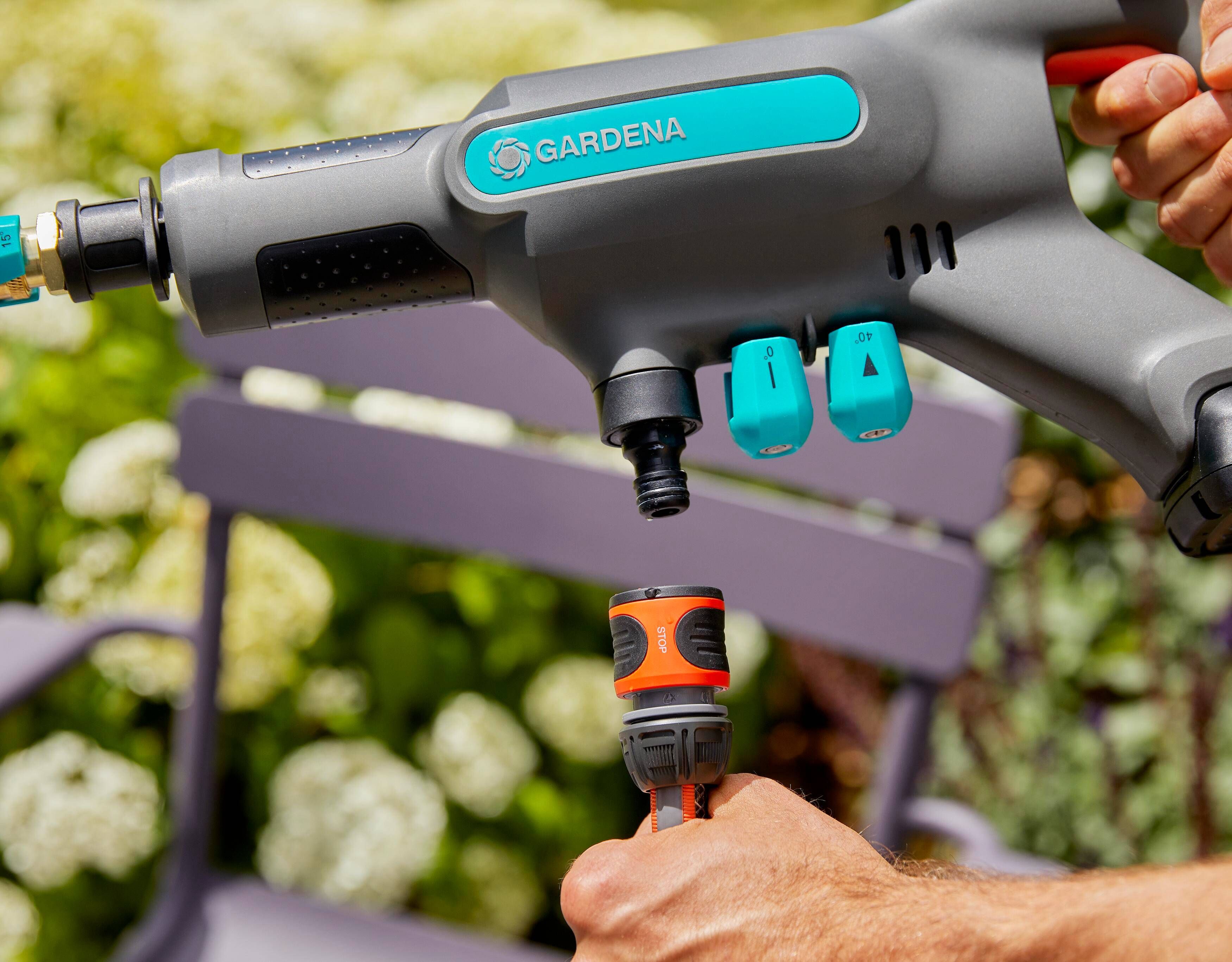 Gardena Akku-Mitteldruckreinger AquaClean 24/18V P4A Premium Ready-To-Use Set