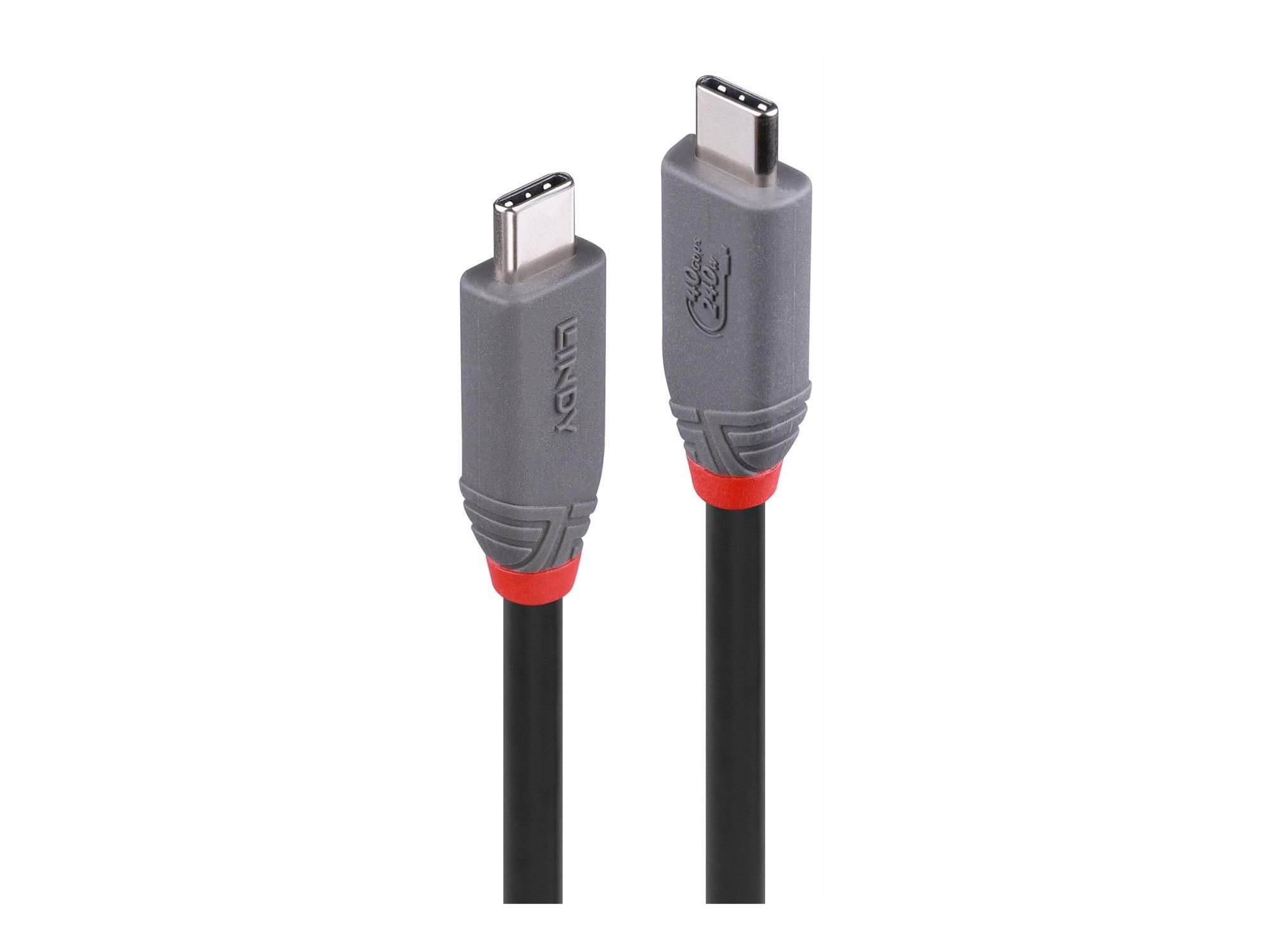Lindy 0.8m USB4 240W Typ C Kabel 40Gbit/s Anthra Line