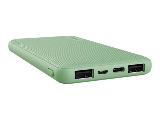 Trust Primo Ultra-thin - Powerbank - 10000 mAh - 37 Wh - 3 A - Fast Charge - 3 Ausgabeanschlussstellen (USB, USB-C)