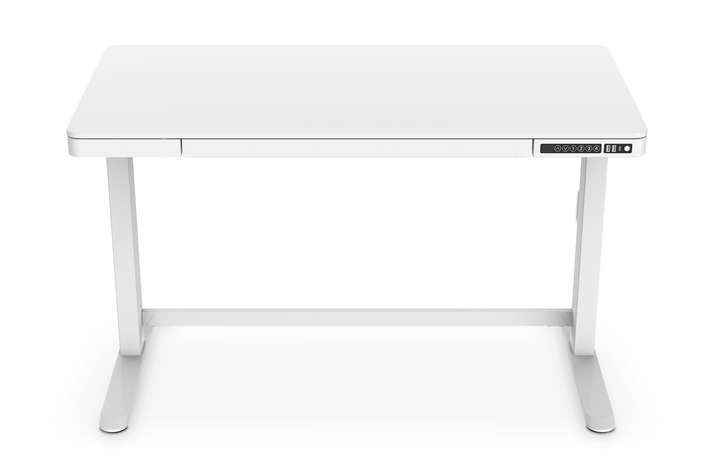 DIGITUS Elektrisch höhenverstellbarer Schreibtisch mit USB-Ladestation und Schublade