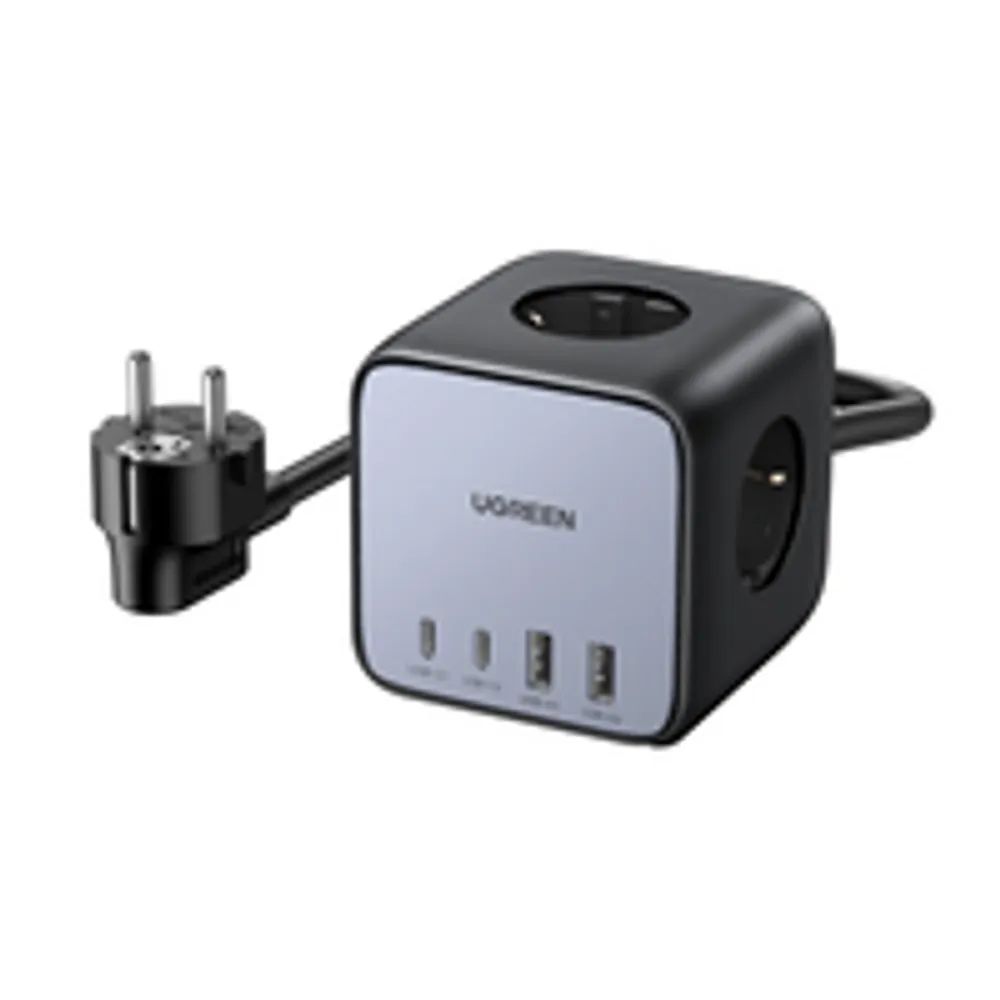 Ugreen DigiNest Cube Power Strip 3 AC outlets+ 65W 2A2C - Digital/Daten