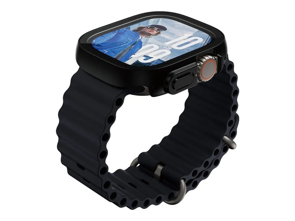 PanzerGlass Snappie - Schutzabdeckung Frontcover für Smartwatch - vollständig, schlank - 100 % recyceltes Polycarbonat, gehärtetes Glas (Mikroriss2023)