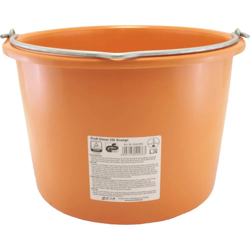 Leinad GmbH  Baueimer HDPE kranbar Inhalt 20 Liter mit Nasenbügel