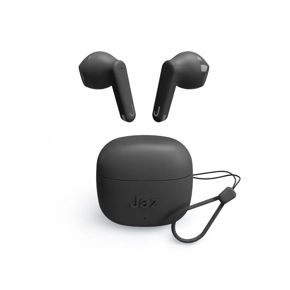 JAZ AMBER TrueWireless Headset, Ladeetui mit Band schwarz