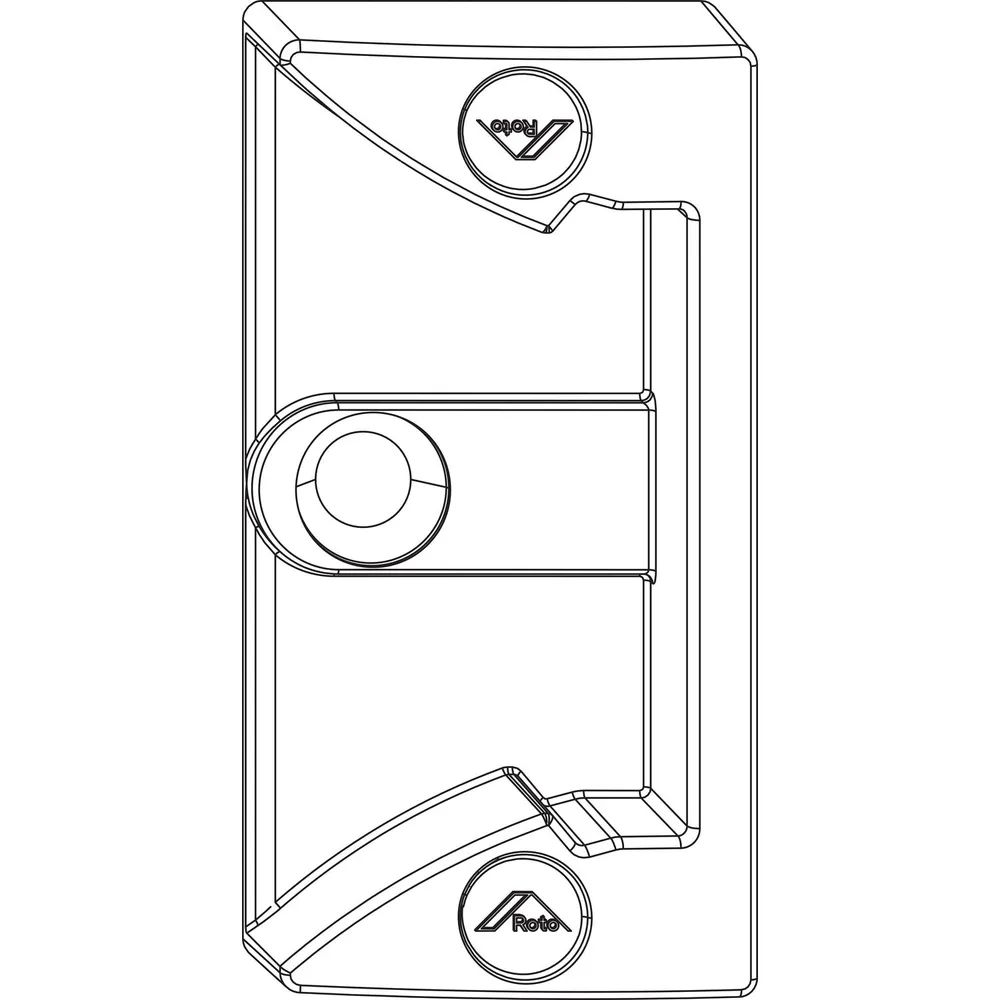 ROTO NX Schnäpper Rahmenteil 13V BRÜGMANN/KBE/KÖMMERLING/TROCAL/VEKA silber