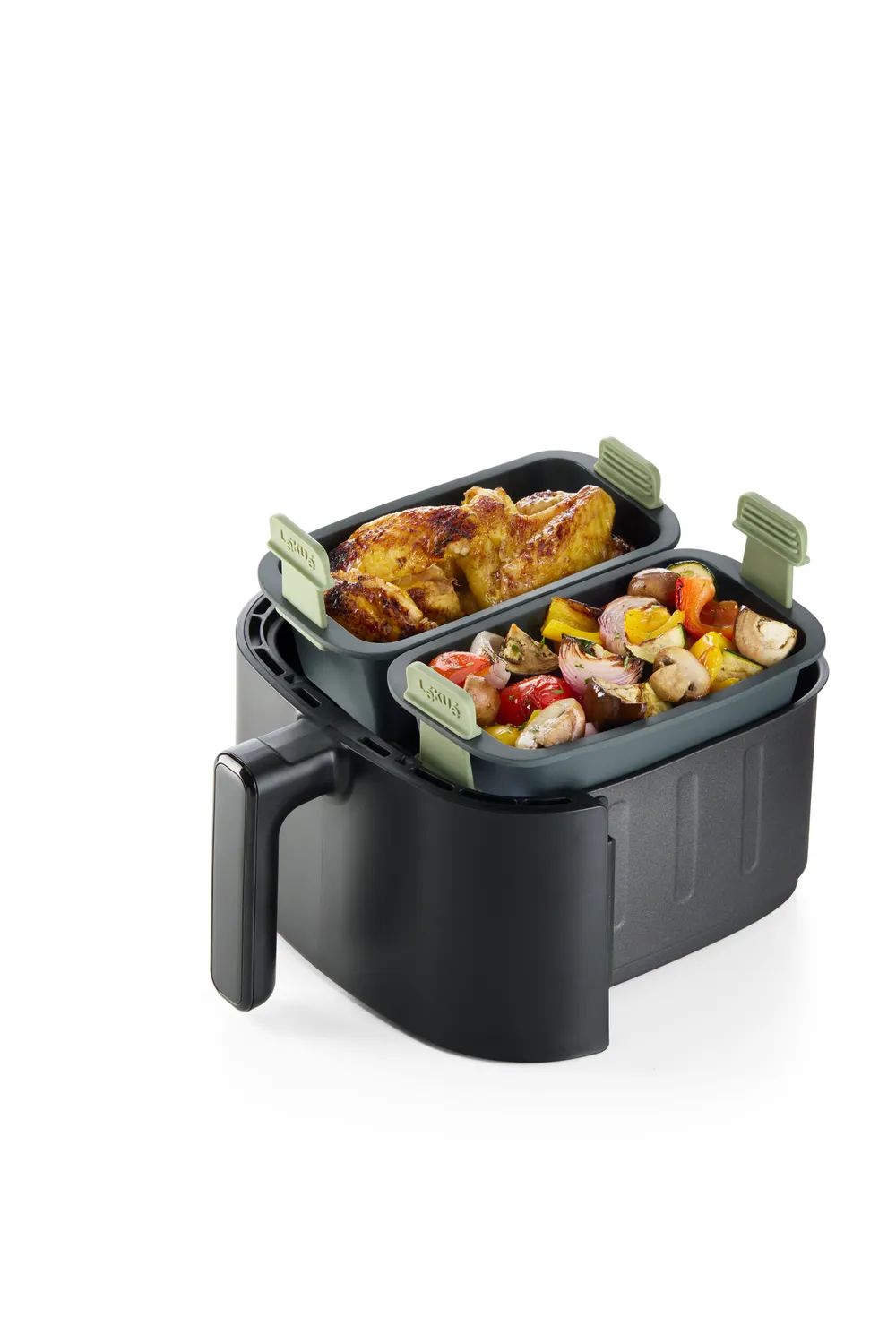 Lékué Rechteckiger Korb für Heißluftfritteuse - Grey