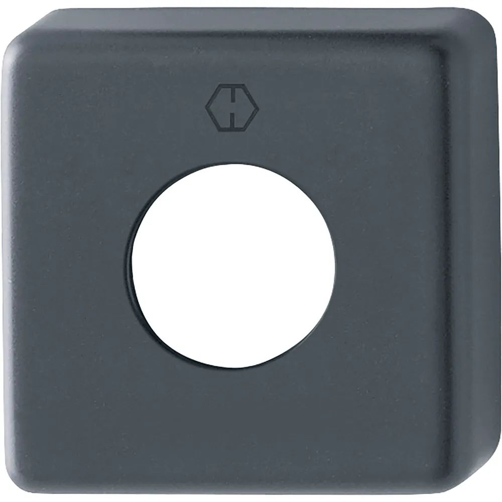 HOPPE Griff-Abdeckrosette eckig, Aluminium schwarz matt