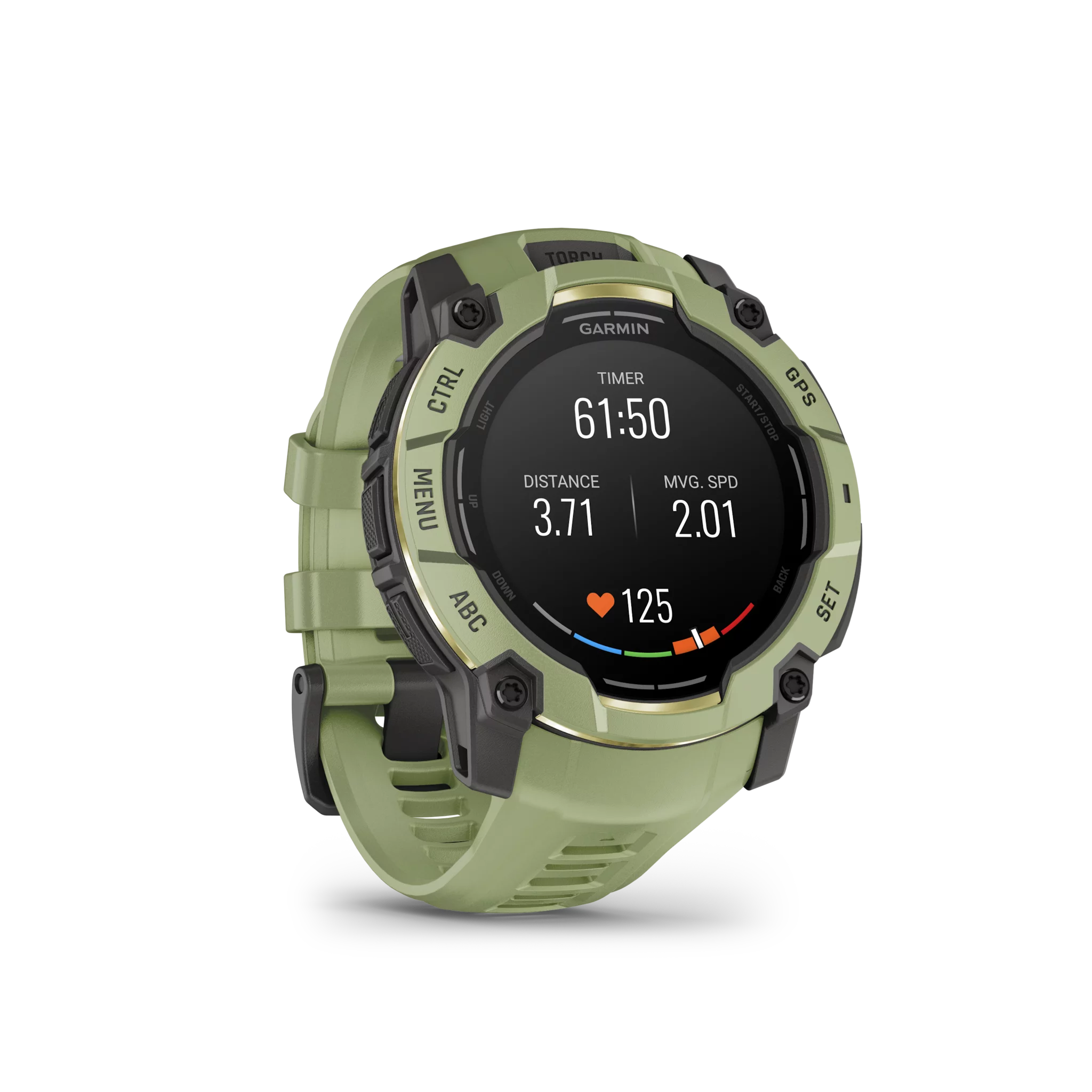 Garmin Instinct 3 AMOLED, 50mm Kieselgrau/Farngrün mit Silikon-Wechselarmband, 26mm