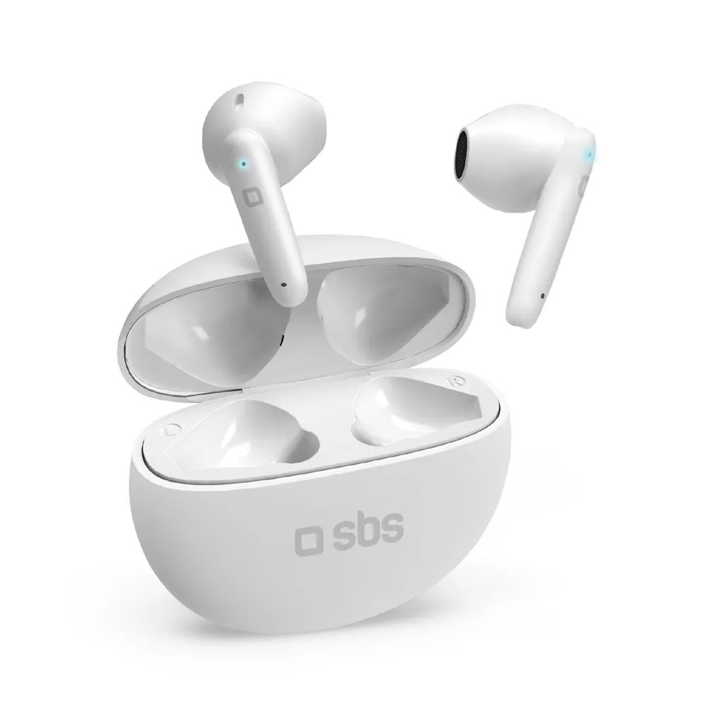 SBS TWIN PURE DROPS TrueWireless Headset, Mikrofon mit Umgebungsgeräusch-Unterdrückung (ENC)